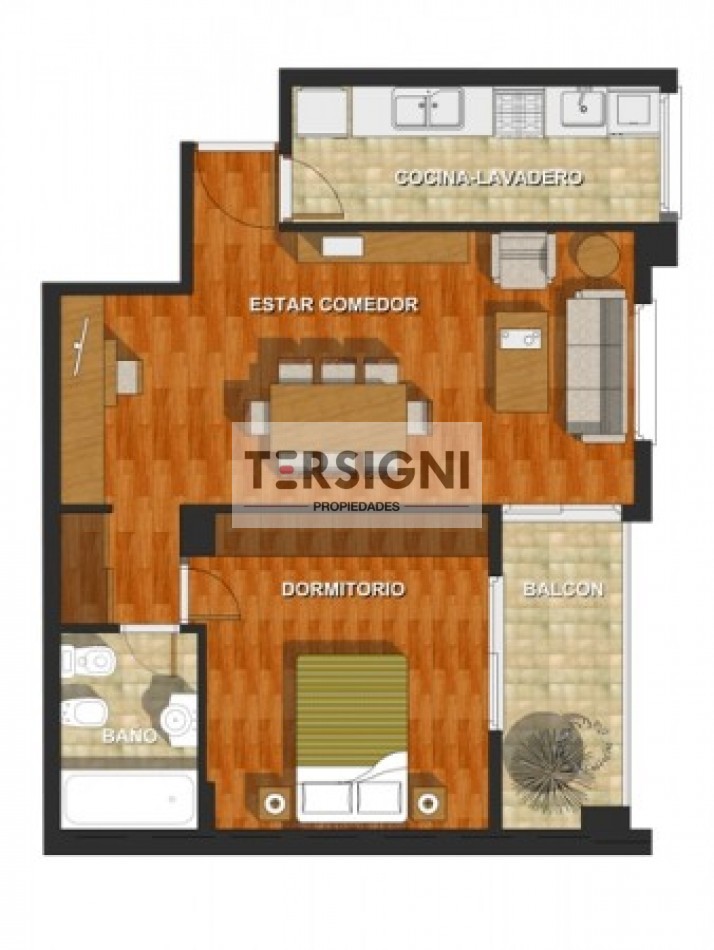 AMPLIO DEPARTAMENTO 2 AMBIENTES CON COCHERA - BANFIELD